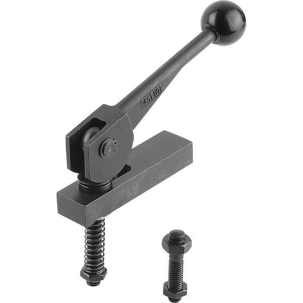 Cam Clamp With Center Clamping D=M08 Carbon Steel, Comp:Carbon Steel